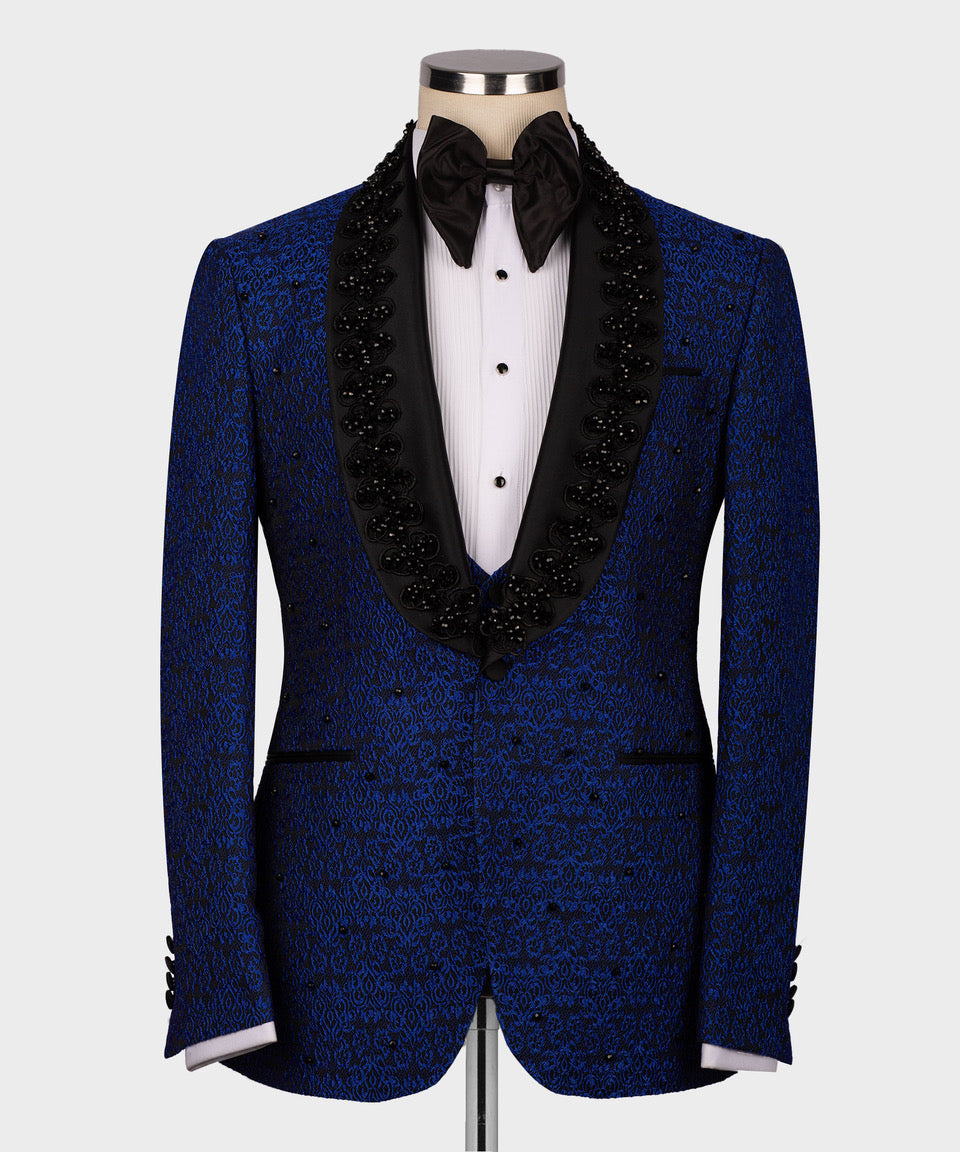 Elegant Custom Blue Gem Stone Tuxedo – Dapperly Don